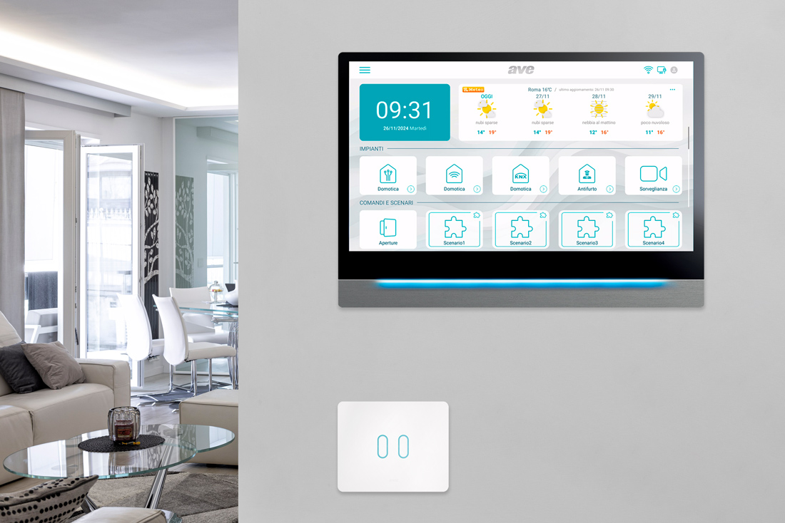 Supervisore Touch screen da 18” per la Smart Home